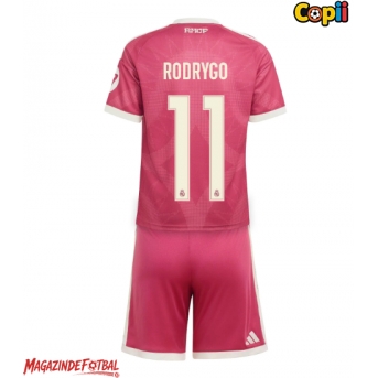 Real Madrid Rodrygo Goes #11 Echipament de Fotbal Replică 2026-27 Copii Treilea (+ Șorturi)